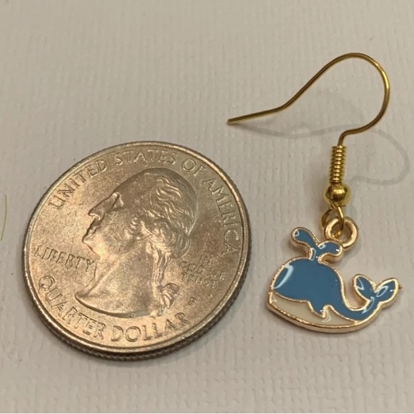 Blue Whale Earrings by - Picture 3 of 3